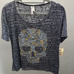 Ransom Gray and Gold Graphic Women's Tee